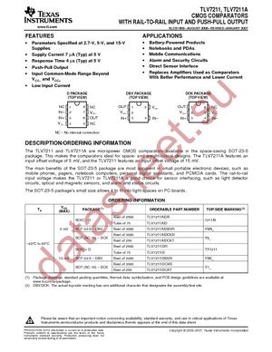 TLV7211AIDBVRG4 datasheet  